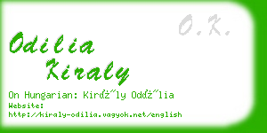 odilia kiraly business card